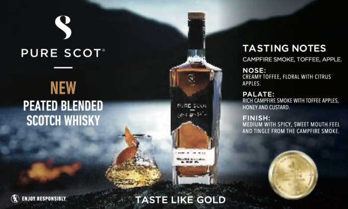 Bladnoch Pure Scot Midnight Peat Shelf Talker